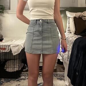 Pacsun Light Wash Jean Skirt